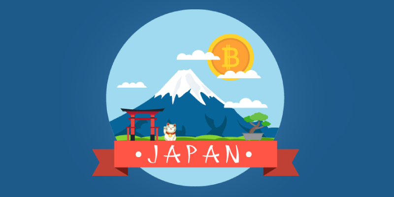 Japan-Berg-Geld-Kryptowährung